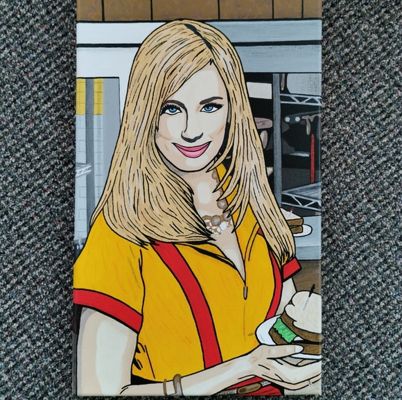 2 Broke Girls TV Show - Canvas Art Painting - Picture 2 of 3